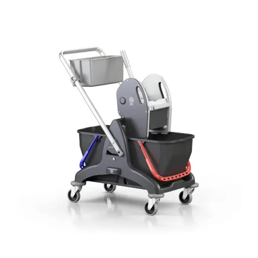[IPT0007] Carrello Bis Black is Green con strizzatore Kinetic Plus e secchi da 25 l